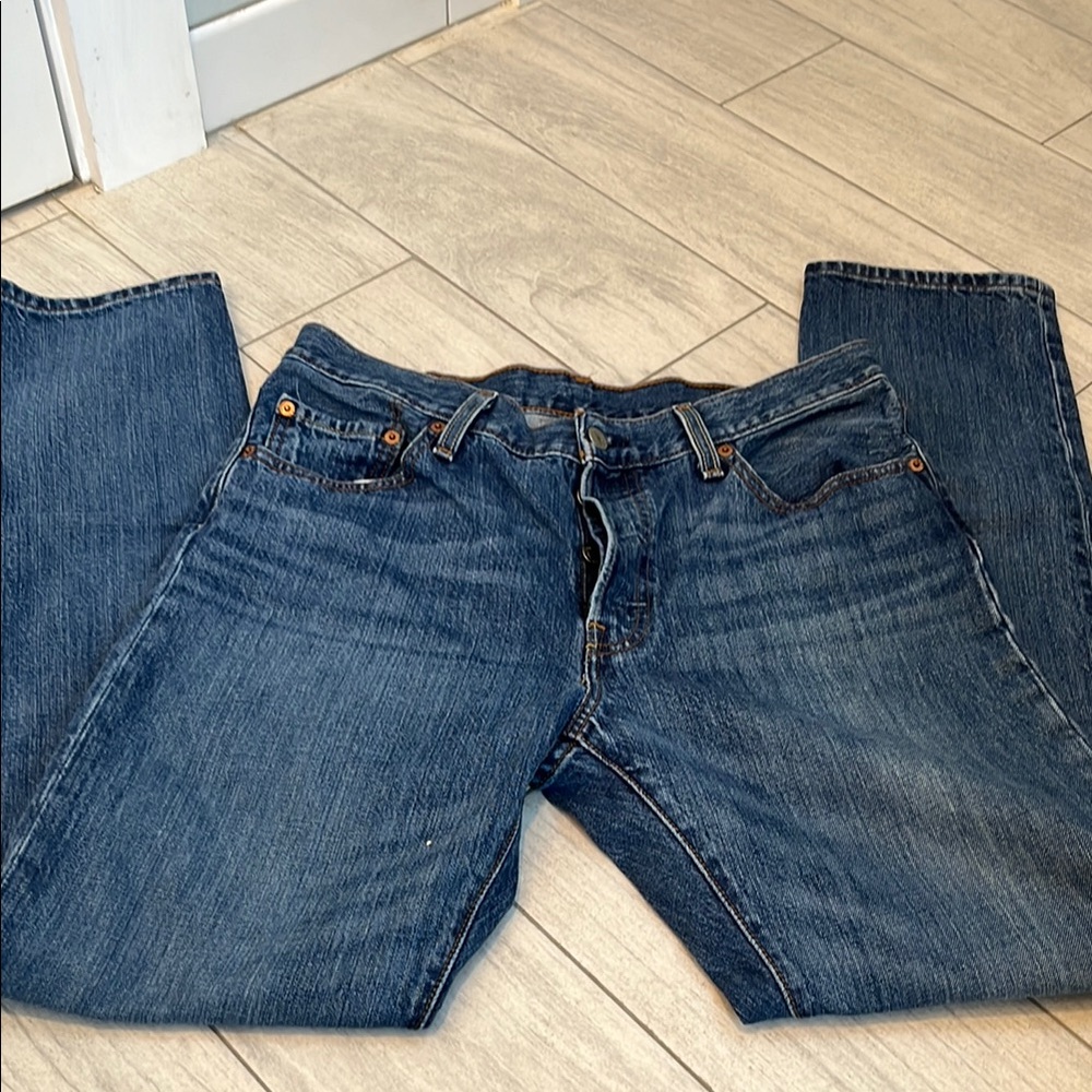 Levi’s Women’s 501 Blue Jeans - Straight Leg Button Closure